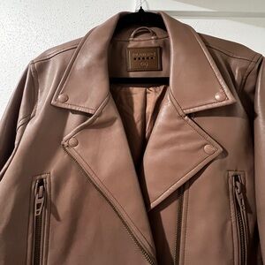 Blank NYC Light Brown Motorcycle Jacket, size  XL